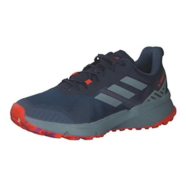 adidas Herren Terrex Soulstride Shoes-Low (Non Football), Wonder Steel/Magic Grey Met/Impact Orange, 43 1/3 EU