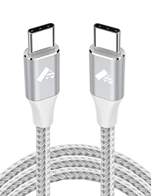 Aioneus USB C auf USB C Kabel 1M, USB-C Kabel 60W PD 3.0 QC 4.0 Nylon Schnellladekabel USB C für iPhone 15 pro, iPad Air 5, iPad Mini 6, iPad Pro 2022, MacBook, Google Pixel, Samsung Galaxy S23 S22