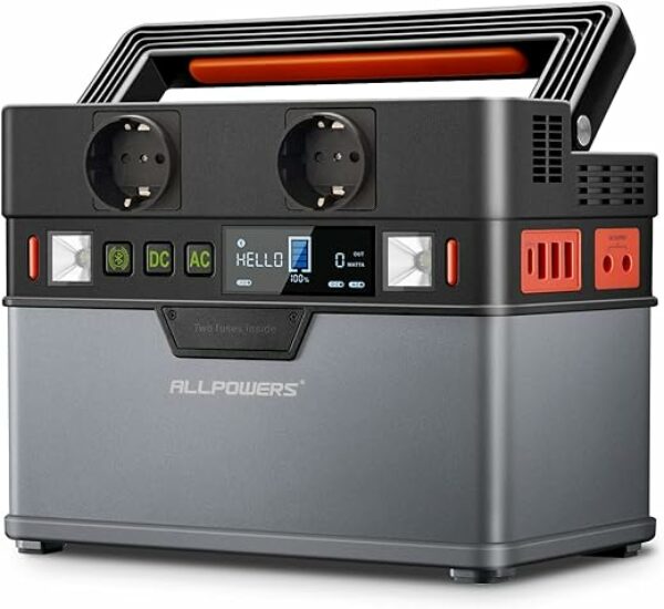 ALLPOWERS Tragbarer Powerstation 288Wh / 78000mAh Mobile Stromversorgung Generatoren 300W Batterie Mobiler Stromspeicher für Garten Party Reise Camping Wohnmobil Notfall