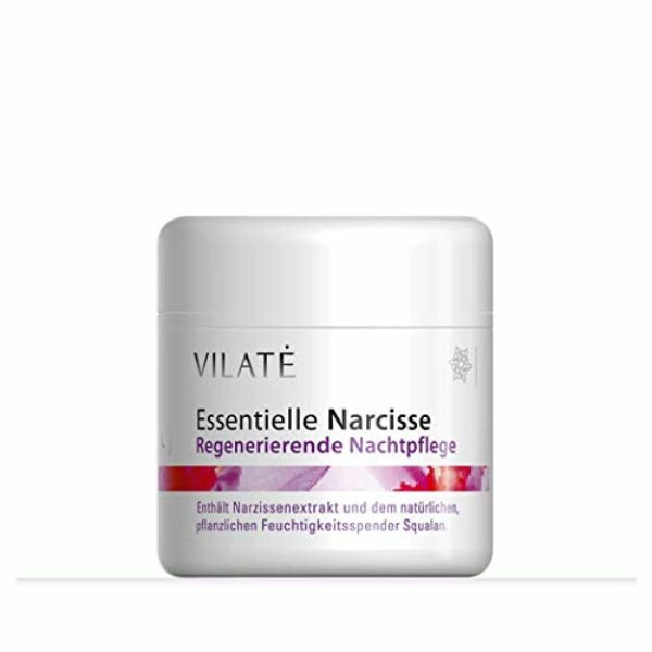 Anti Aging Narcisse Nachtcreme für Frauen reduziert Falten über Nacht, Nachtpflegecreme regeneriert die Haut und spendet Feuchtigkeit – von Vilate