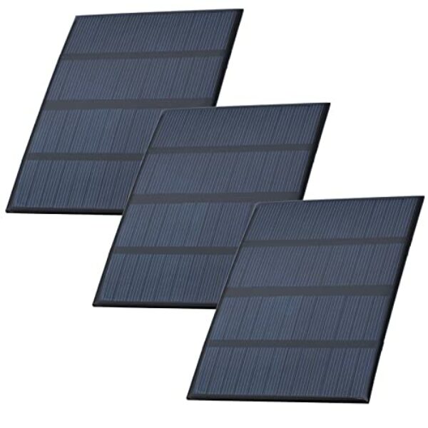 AZDelivery 3 x Kit Module Kit Polysilizium Mini Solarpanel 5V 1,5W Small Solar Panel Portable Cell System zum Laden von Batterien, Handys in wasserdichtem Harz gekapselt