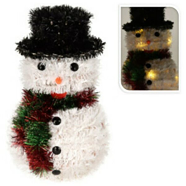 Beleuchteter Schneemann mit 32 LED - 26cm