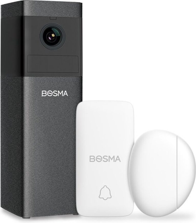 Bosma - X1-2DS - WiFi - Sicherheitsset für Innenräume - Mit Sensoren - 1080P Full HD - 156° Betrachtungswinkel - Weiß