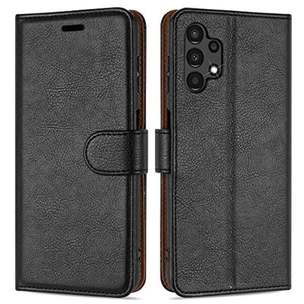 Case Collection für Samsung Galaxy A13 Hülle - Premium Qualität Leder Handyhülle | Magnet-Verschluss | Klappständer | Geld und Kartenhalter Hüllen | Kompatibel mit Samsung A13 Hülle