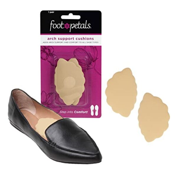 Foot Petals Support Arch Comfort für Damen Kleid Schuhe Flach Fußgewölbe-Stützkissen, Khaki, Einheitsgröße