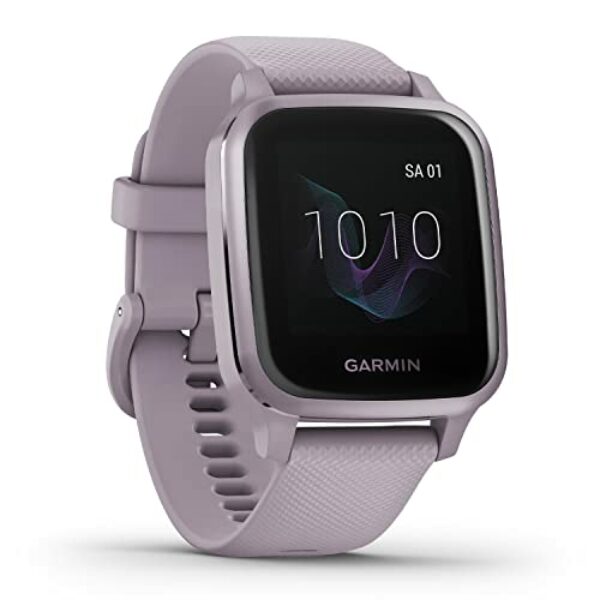 Garmin Venu Sq – wasserdichte GPS-Fitness-Smartwatch mit 1,3" Touchdisplay, Herzfrequenzmessung, Schlafanalyse, 6 Tage Akkulaufzeit, kontaktloses Bezahlen, Lavendel (Generalüberholt)