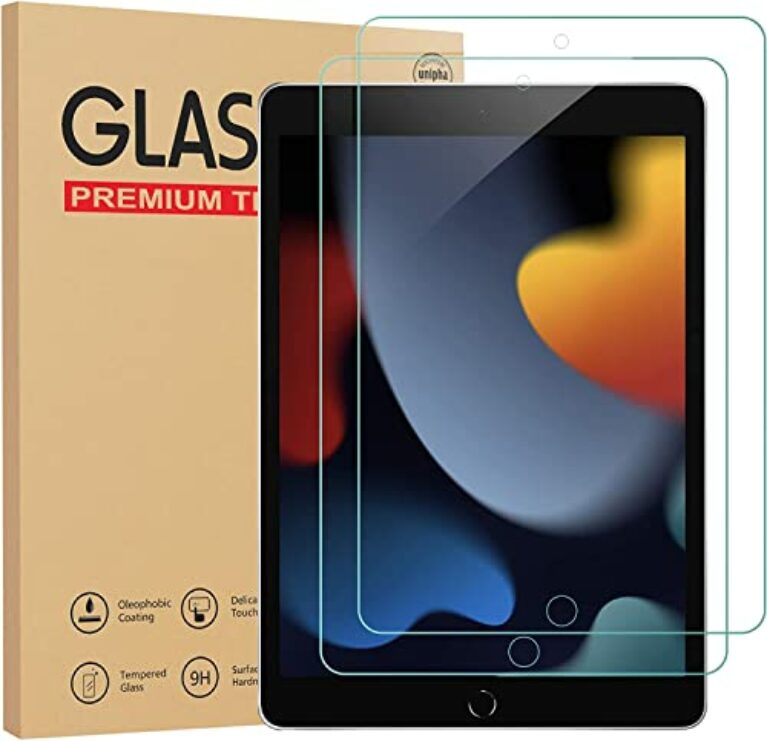 Gerutek [2 Stück Schutzfolie iPad 10.2" 2021/2020/2019 (iPad 9./8./7. Generation) 9H Härte, Hülle Freundllich Anti-Kratzen Anti-Bläschen Displayfolie Schutzglas Displayschutz für iPad 9/iPad 8/iPad 7