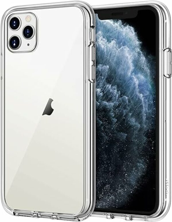 JETech Hülle für iPhone 11 Pro Max (2019) 6,5", Nie Vergilbung Handyhülle Schutzhülle Case Cover mit Anti-kratzt Transparente durchsichtig und Rückseite (Durchsichtig)