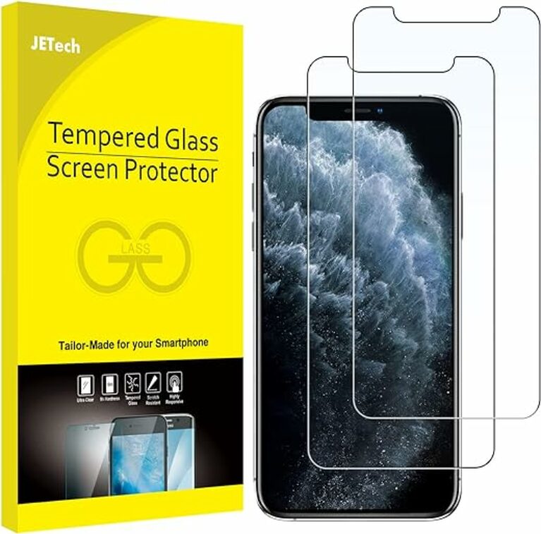 JETech Schutzfolie für iPhone 11 Pro Max und iPhone XS Max 6,5", Panzer schutz Glas Folie Displayschutzfolie, 2-Stück