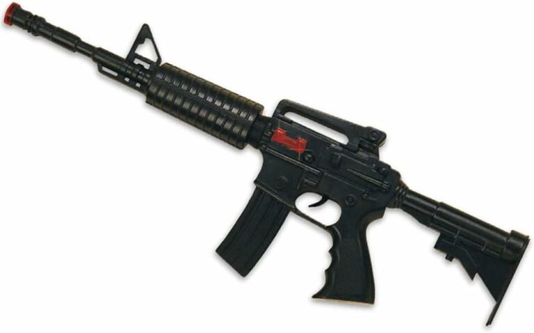 KarnevalsTeufel Spielzeug - Maschinengewehr M16 mit Sound, ca. 50 cm lang | Kostüm, SWAT, Polizei, FBI, CSI, Agent, Ermittler, Karneval