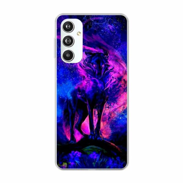 KARTXITAI Hülle Kompatibel mit Samsung Galaxy F54, Stoßfeste Schutzhülle mit Weiche Silikon Bumper Case Handyhülle Anti-Kratzt Transparent Rückseite - Wolf