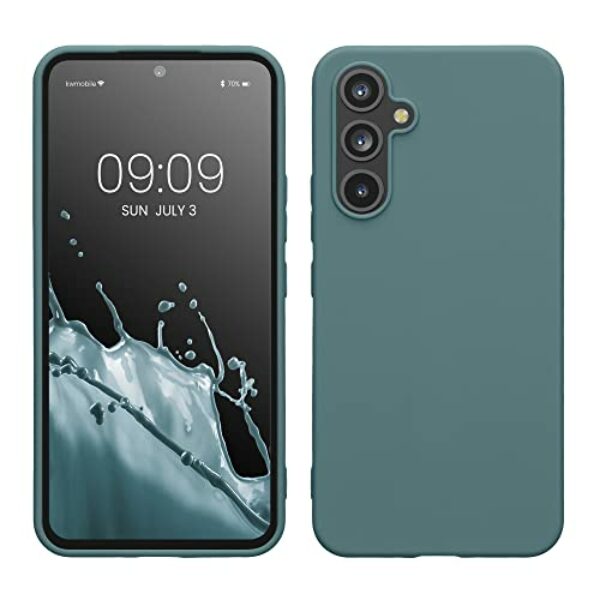 kwmobile Hülle kompatibel mit Samsung Galaxy A54 5G Hülle - weiches TPU Silikon Case - Cover geeignet für kabelloses Laden - Arctic Night