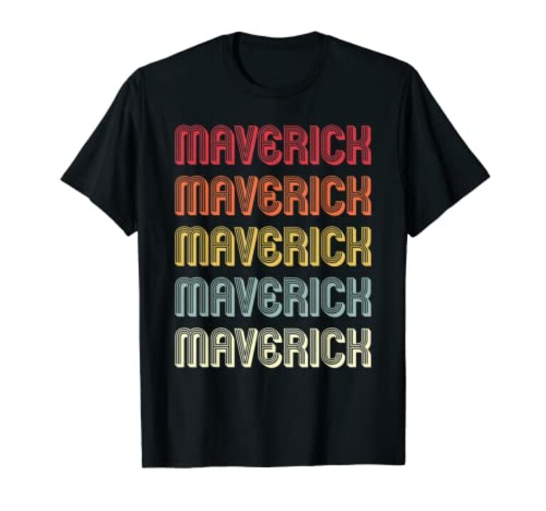 MAVERICK Geschenk Name personalisiert lustig Retro Vintage Geburtstag T-Shirt