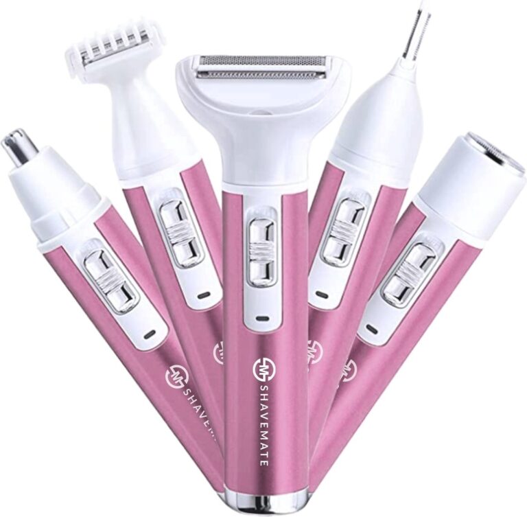 MM Brands 5 in 1 Ladyshave für Frauen - Trimmer Frau - Haarentferner - Pink