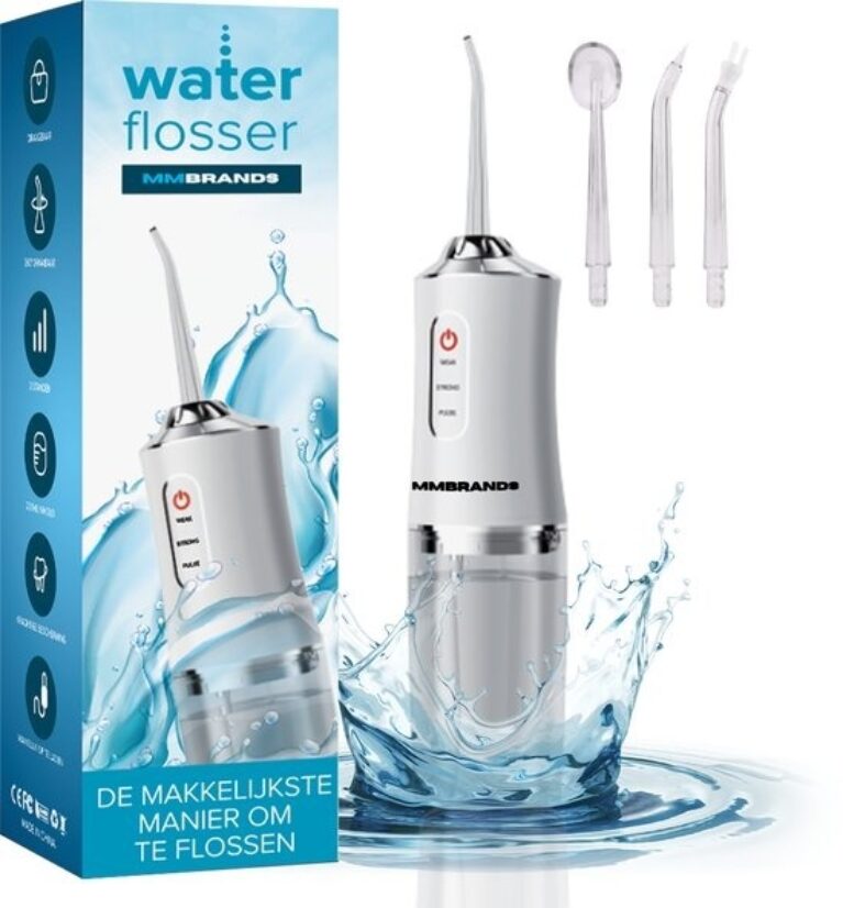 MM Brands Water Flosser - Munddusche - Flosser - Elektrisch - Kabellos - 4 Aufsätze