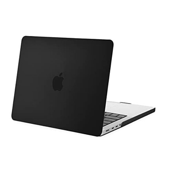 MOSISO Hülle Kompatibel mit MacBook Pro 14 Zoll 2023 2022 2021 M3 A2918 A2992 M2 A2779 A2442 M1 Pro/Max mit Liquid Retina XDR Display Touch ID,Plastik Hartschale Schutzhülle Case,Schwarz