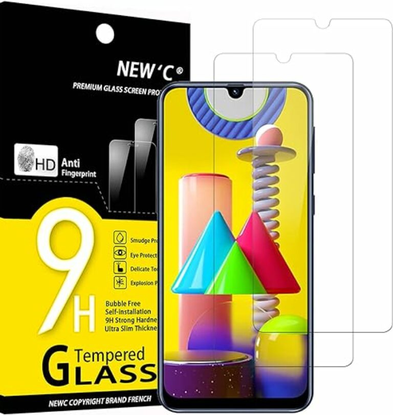 NEW'C 2 Stück, Panzer Schutz Glas für Samsung Galaxy M21, M31, Frei von Kratzern, 9H Härte, HD Displayschutzfolie, 0.33mm Ultra-klar, Ultrabeständig