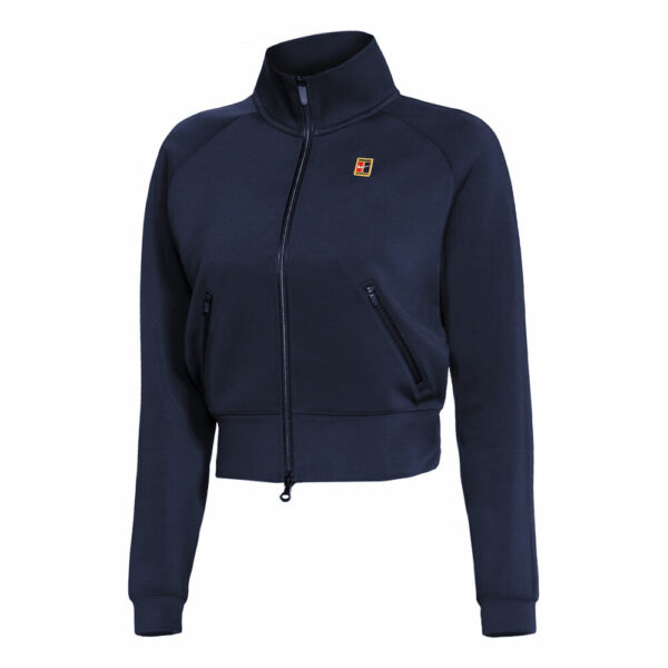 Nike Court Heritage Trainingsjacke Damen - Dunkelblau, Mehrfarbig, Größe XL