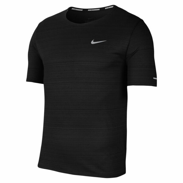 Nike Dri-Fit Miler T-Shirt Herren - Schwarz, Silber, Größe XXL