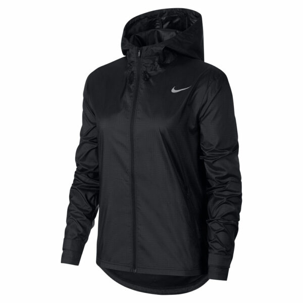 Nike Essential Trainingsjacke Damen - Schwarz, Silber, Größe XS