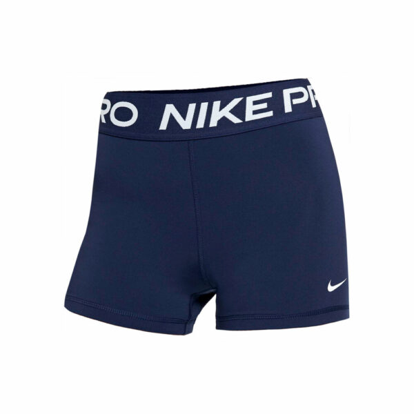 Nike Pro 3in Shorts Damen - Dunkelblau, Weiß, Größe XL