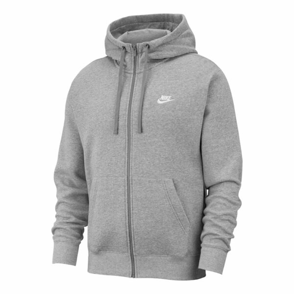 Nike Sportswear Club Sweatjacke Herren - Hellgrau, Weiß, Größe XXL