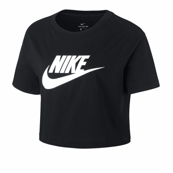 Nike Sportswear Essential Crop T-Shirt Damen - Schwarz, Weiß, Größe XS