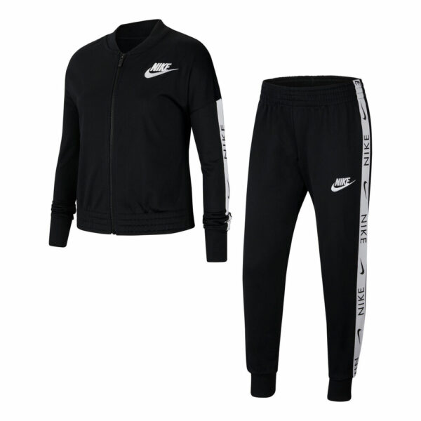 Nike Sportswear Trainingsanzug Mädchen - Schwarz, Weiß, Größe M