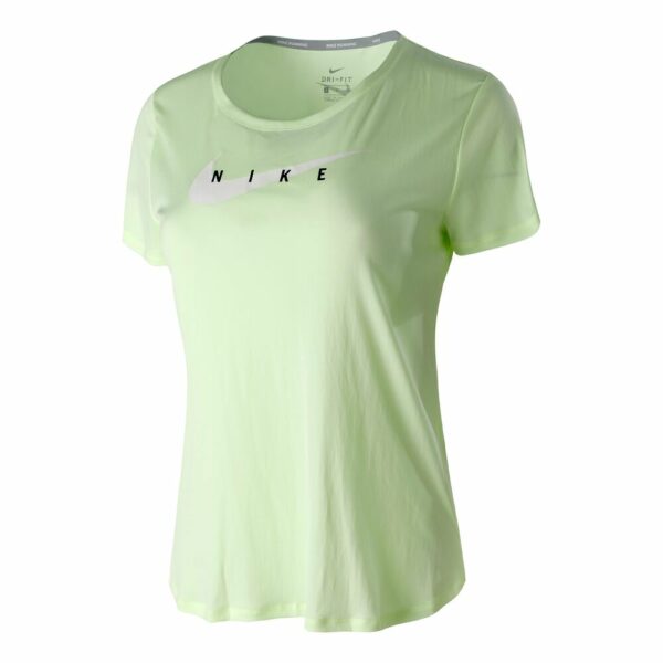 Nike Swoosh Run T-Shirt Damen - Grün, Weiß, Größe S