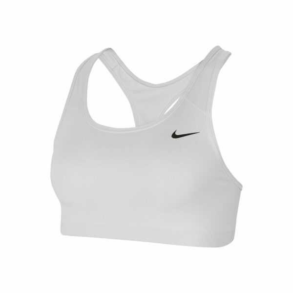 Nike Swoosh Sport-BH Damen - Weiß, Schwarz, Größe XS