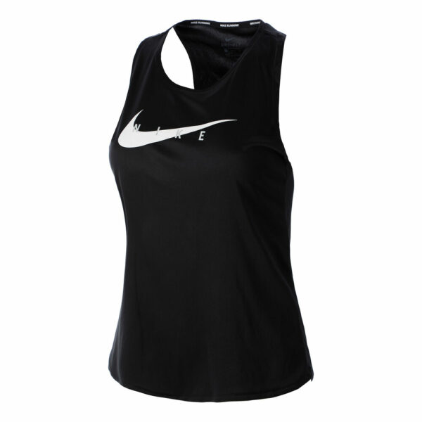 Nike Swoosh Tank-Top Damen - Schwarz, Silber, Größe L