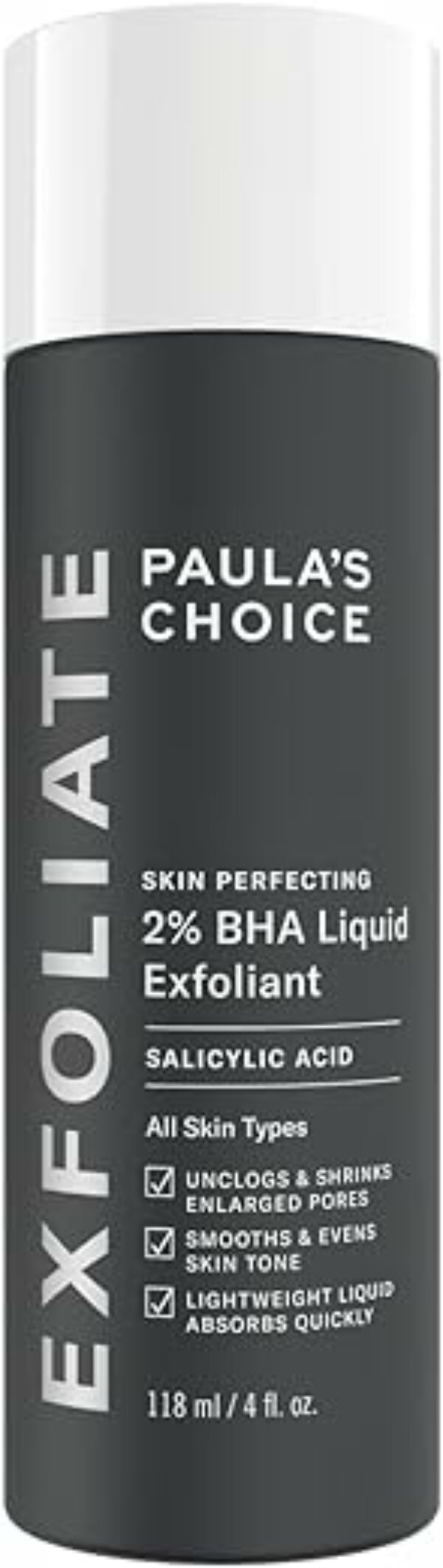 Paula's Choice SKIN PERFECTING 2% BHA Liquid Peeling - Gesicht Exfoliant mit Salicylsäure gegen Mitesser, Pickel & Unreine Haut - Poren Verkleinern - Mischhaut, Fettige & Akne Haut - 118 ml