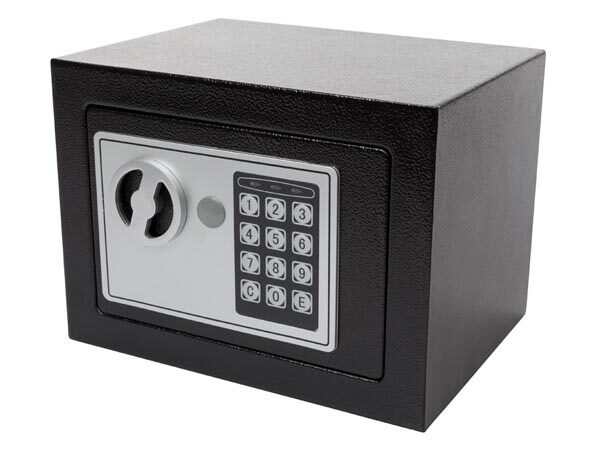 Perel elektronischer Safe - extra schwer - 17 x 23 x 17 cm - schwarz