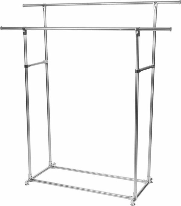 Perel Metall Kleiderständer mit 2 Stangen MP62 - 75kg Kapazität - 145x50x155cm