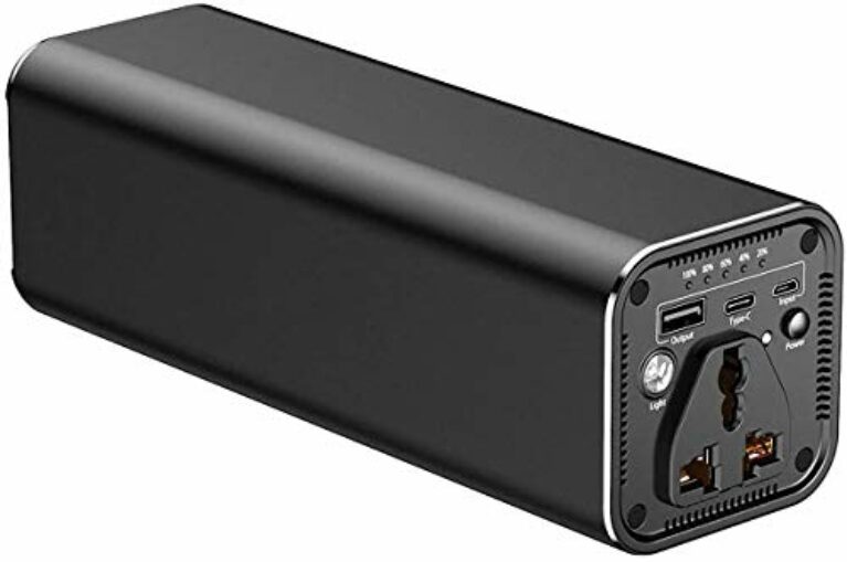 Powerbank, 31200mAh Powerstation 115wh Externer Akku mit 100W AC Steckdose Tragbar Ladegerät mit USB Anschluss Universal Reiseladegerät für Laptop MacBook Pro Notebook Gopro Tablet Handy Outdoor