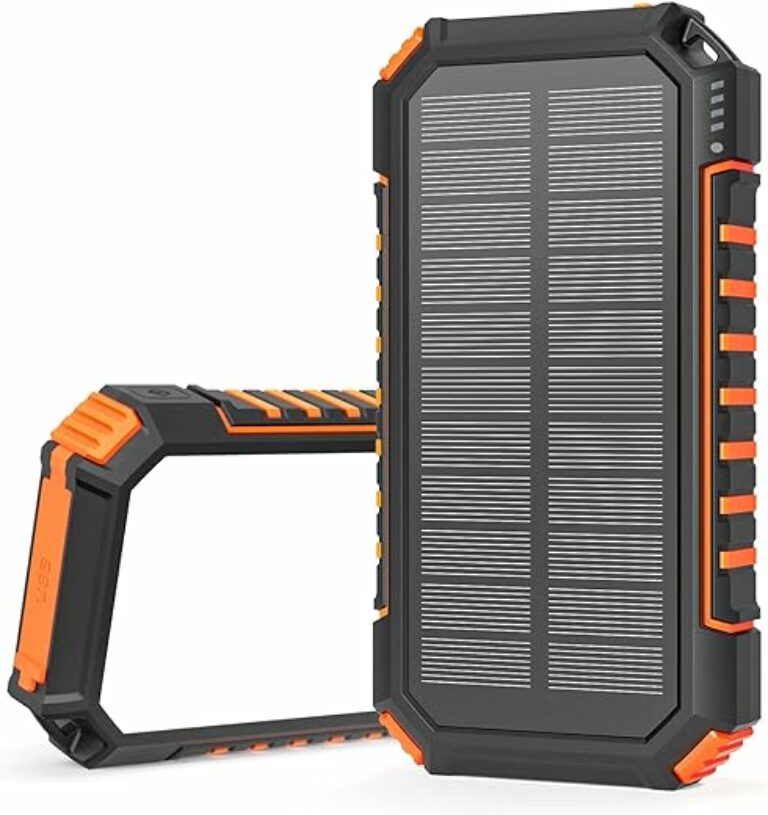 Riapow Solar Powerbank 26800mAh Tragbares Solar Ladegerät USB C Power Bank mit 3 Ausgängen Schnellladung Externer Akku für Handys, Tablets und Outdoor