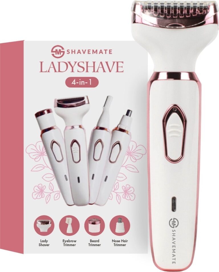 Shavemate 4 in-1 Ladyshave für Frauen - Trimmer Frau - Haarentferner - Weiß