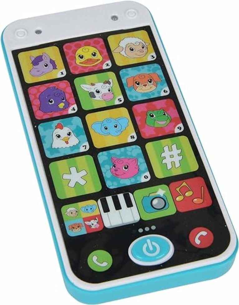 Simba 104010002 - ABC Smartphone, Spielzeughandy mit Licht, Sound, verschiedenen Melodien und Tiergeräuschen, für Kinder ab 12 Monaten