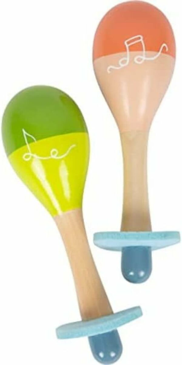 small foot Maracas "Groovy Beats" aus Holz, Instrument für Kinder, für musikalische Früherziehung, ab 12 Monaten, 12251