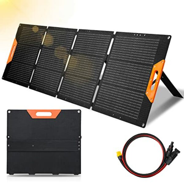 Sonnewelt solarpanel faltbar 200W mit 4 Solarpanels - USB/Type C Ausgängen - IP67 Solar panel Solarcharger - für Smartphones, Tablets, Camping, USB-Geräte