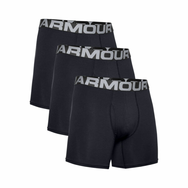 Under Armour Charged Cotton 3in Boxer Short 3er Pack Herren - Schwarz, Größe S