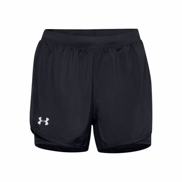 Under Armour Fly By 2.0 2in1 Shorts Damen - Schwarz, Silber, Größe 3XL