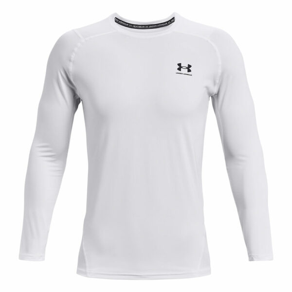 Under Armour Heatgear Fitted Longsleeve Herren - Weiß, Größe XL