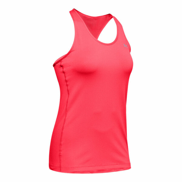 Under Armour Heatgear Racer Tank-Top Damen - Koralle, Silber, Größe L