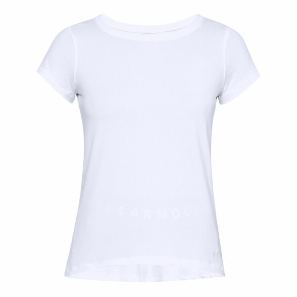 Under Armour Heatgear T-Shirt Damen - Weiß, Silber, Größe L