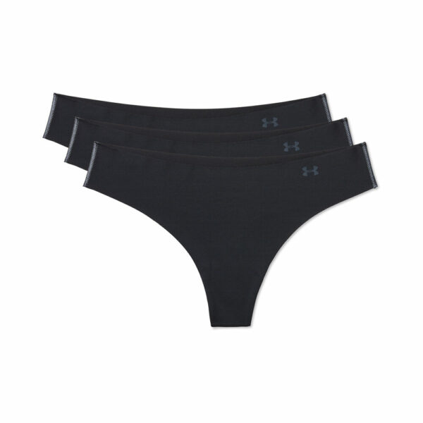 Under Armour PS Thong String 3er Pack Damen - Schwarz, Dunkelgrau, Größe L