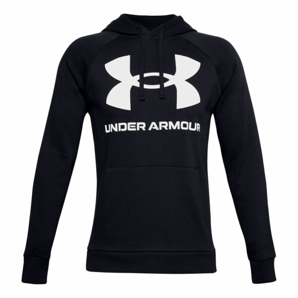 Under Armour Rival Big Logo Hoody Herren - Schwarz, Weiß, Größe S