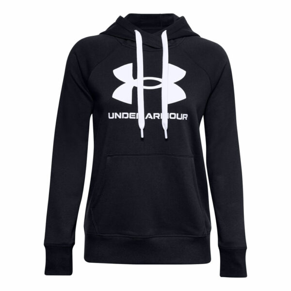 Under Armour Rival Logo Hoody Damen - Schwarz, Weiß, Größe L