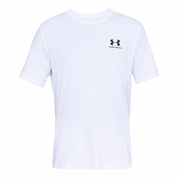 Under Armour Sportstyle Left Chest T-Shirt Herren - Weiß, Schwarz, Größe XXL