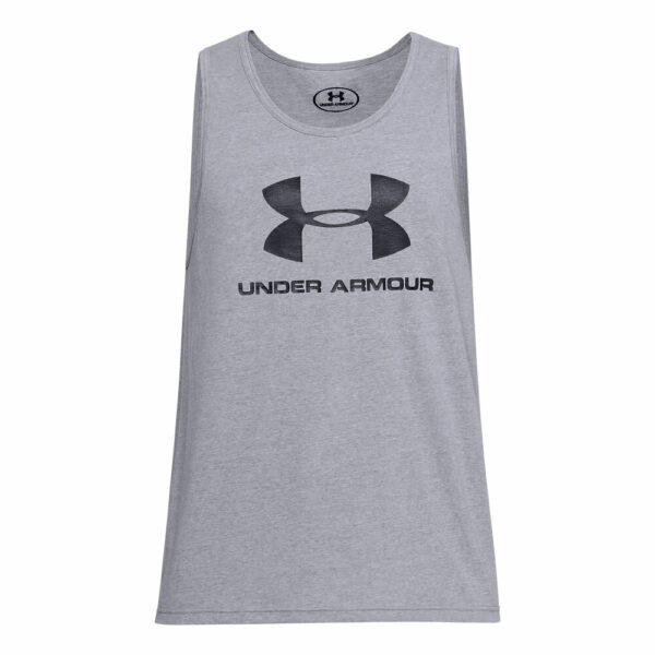 Under Armour Sportstyle Logo Tank-Top Herren - Hellgrau, Schwarz, Größe L